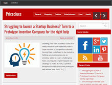 Tablet Screenshot of priceclues.com